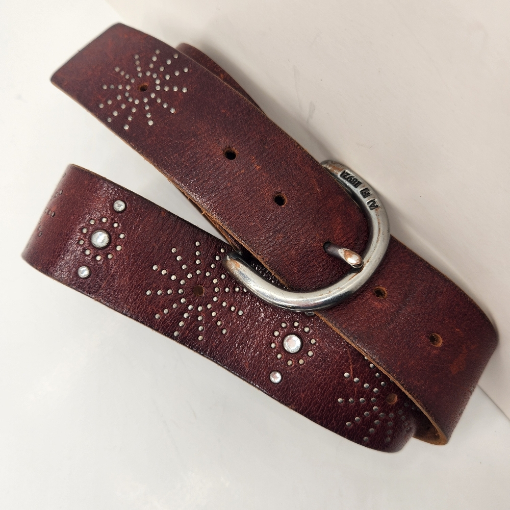 Abercrombie & Fitch belt women's 34 brown leather southwestern festival cottage